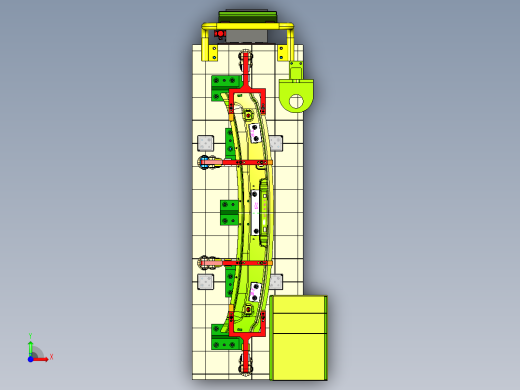 轿车前防撞梁内板焊装夹具前视缩略图