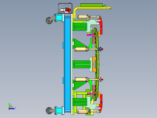 轿车前防撞梁内板焊装夹具左视缩略图