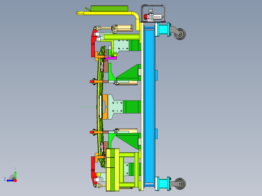 轿车前防撞梁内板焊装夹具右视缩略图