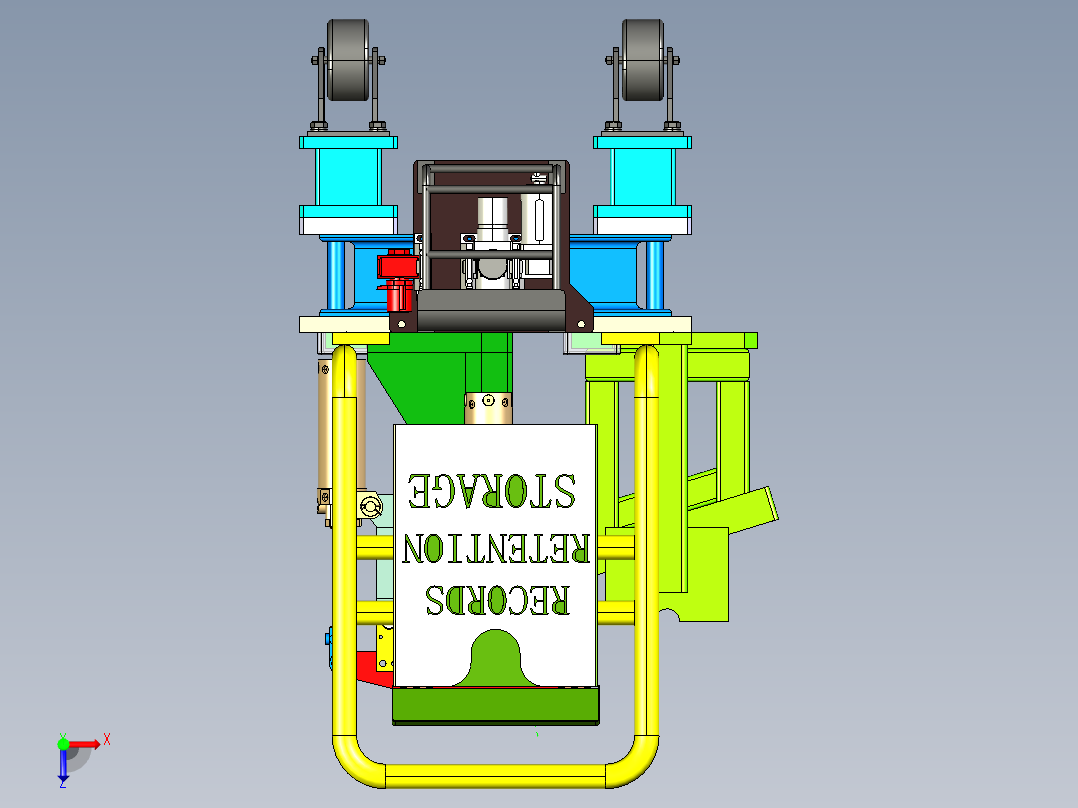 轿车前防撞梁内板焊装夹具俯视图
