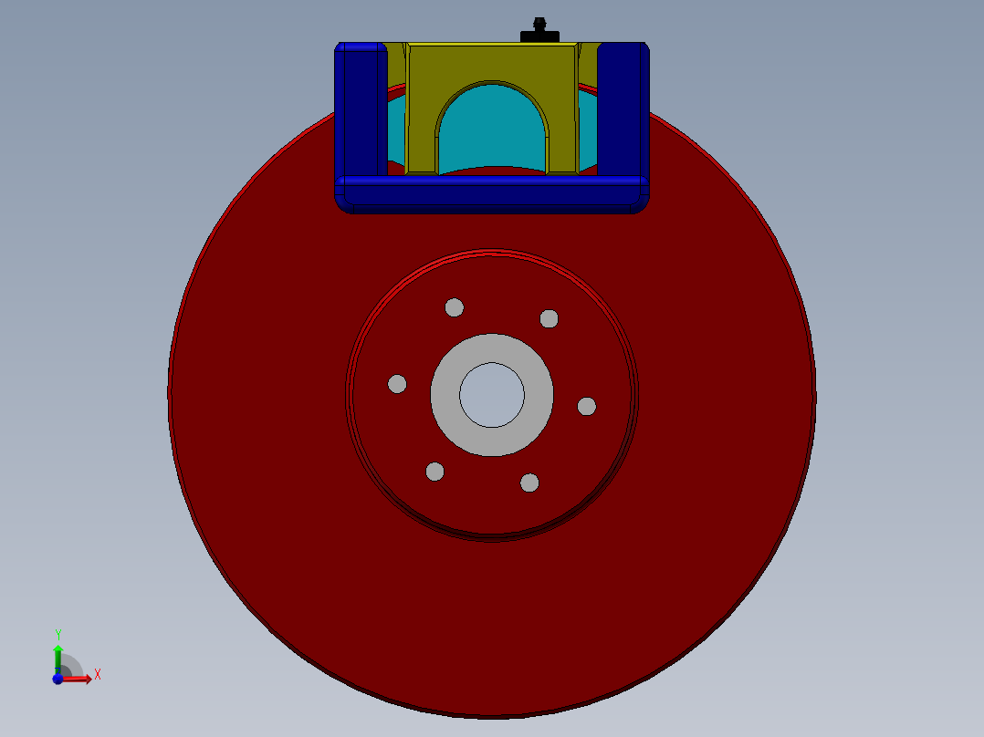 汽车盘式制动器设计前视图