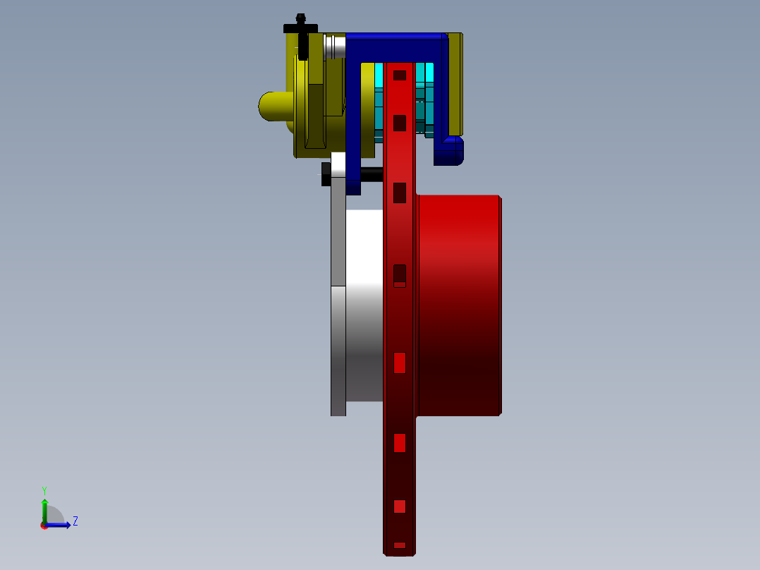 汽车盘式制动器设计左视图