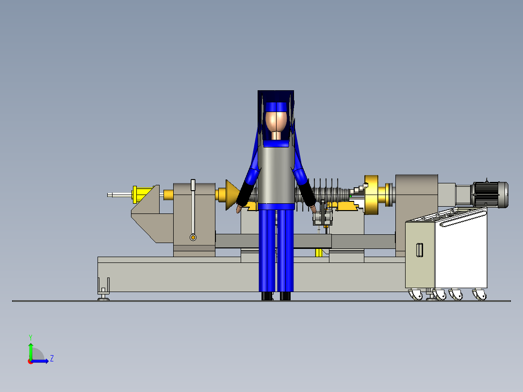 胶皮修剪机左视图