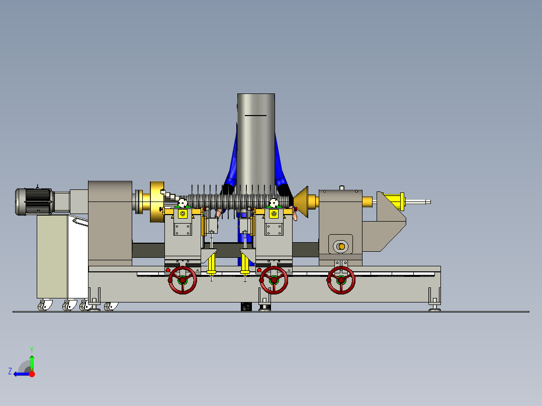 胶皮修剪机右视图