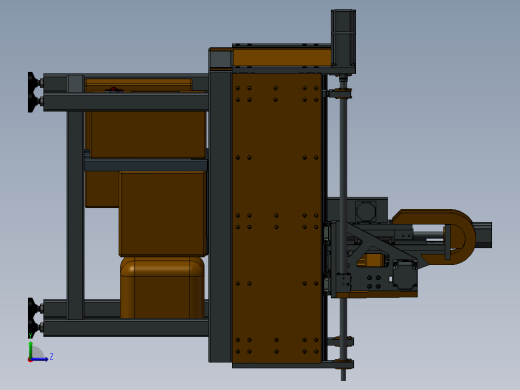 经典数控铣床（多轴联动）左视缩略图
