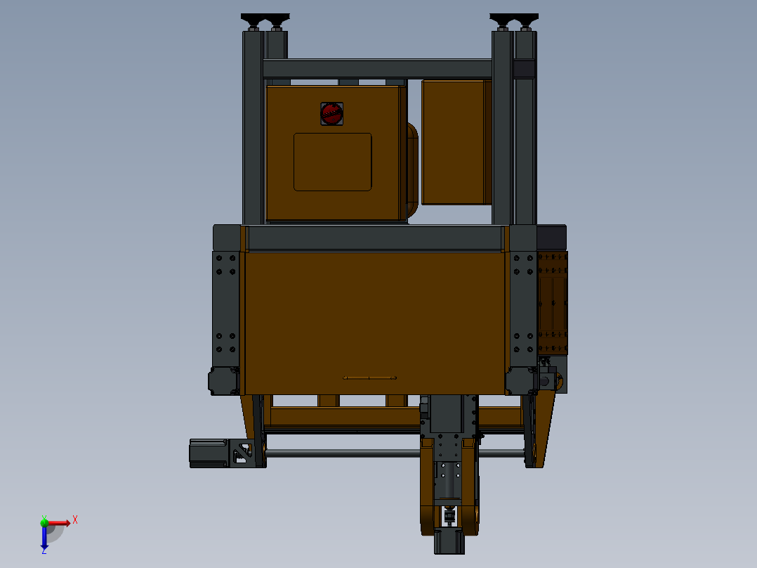 经典数控铣床（多轴联动）俯视图