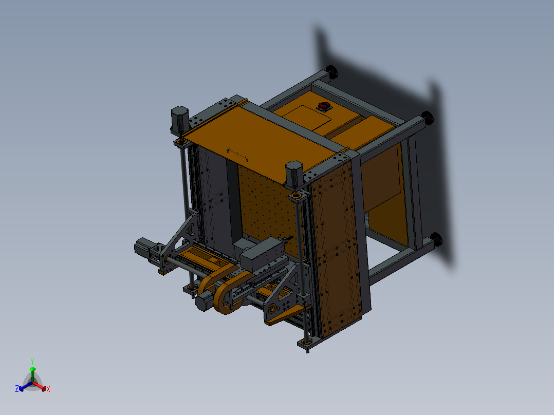 经典数控铣床（多轴联动）正等轴测图