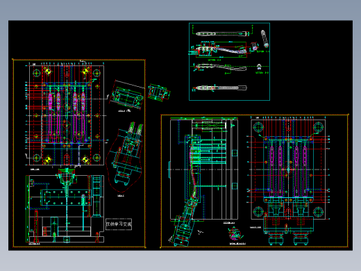 CAD机械图纸- 斜油缸图纸