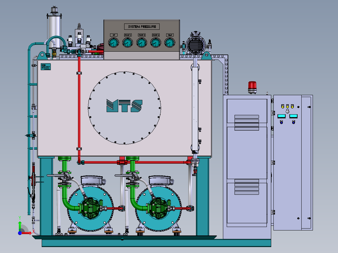 液压泵站前视图