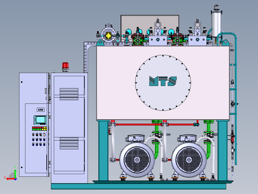 液压泵站后视图
