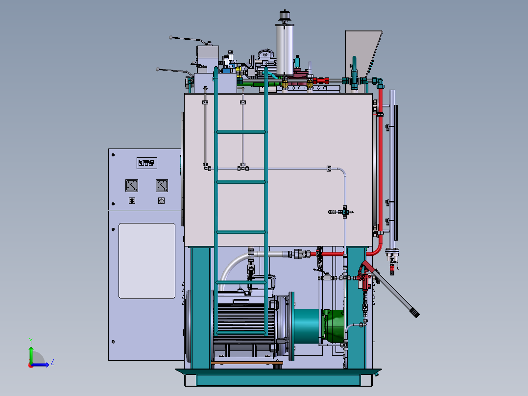 液压泵站左视图