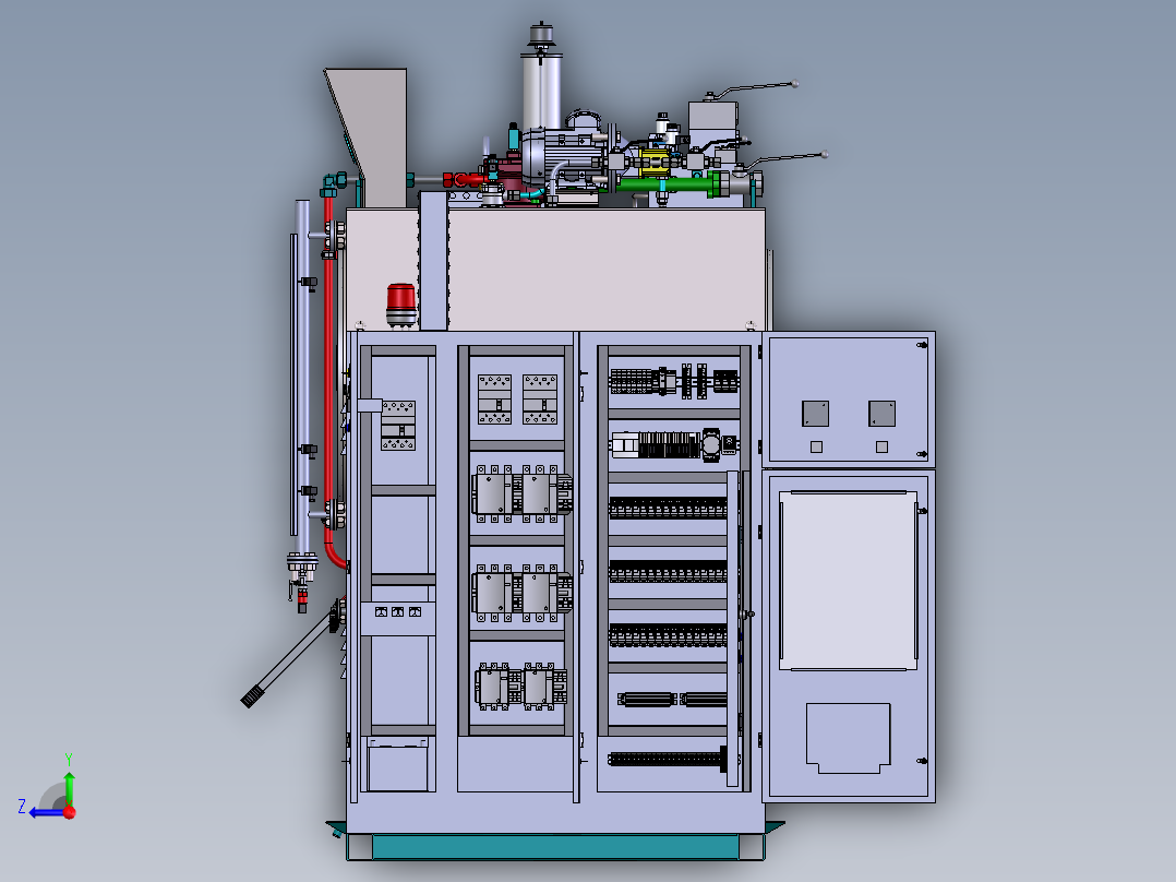 液压泵站右视图