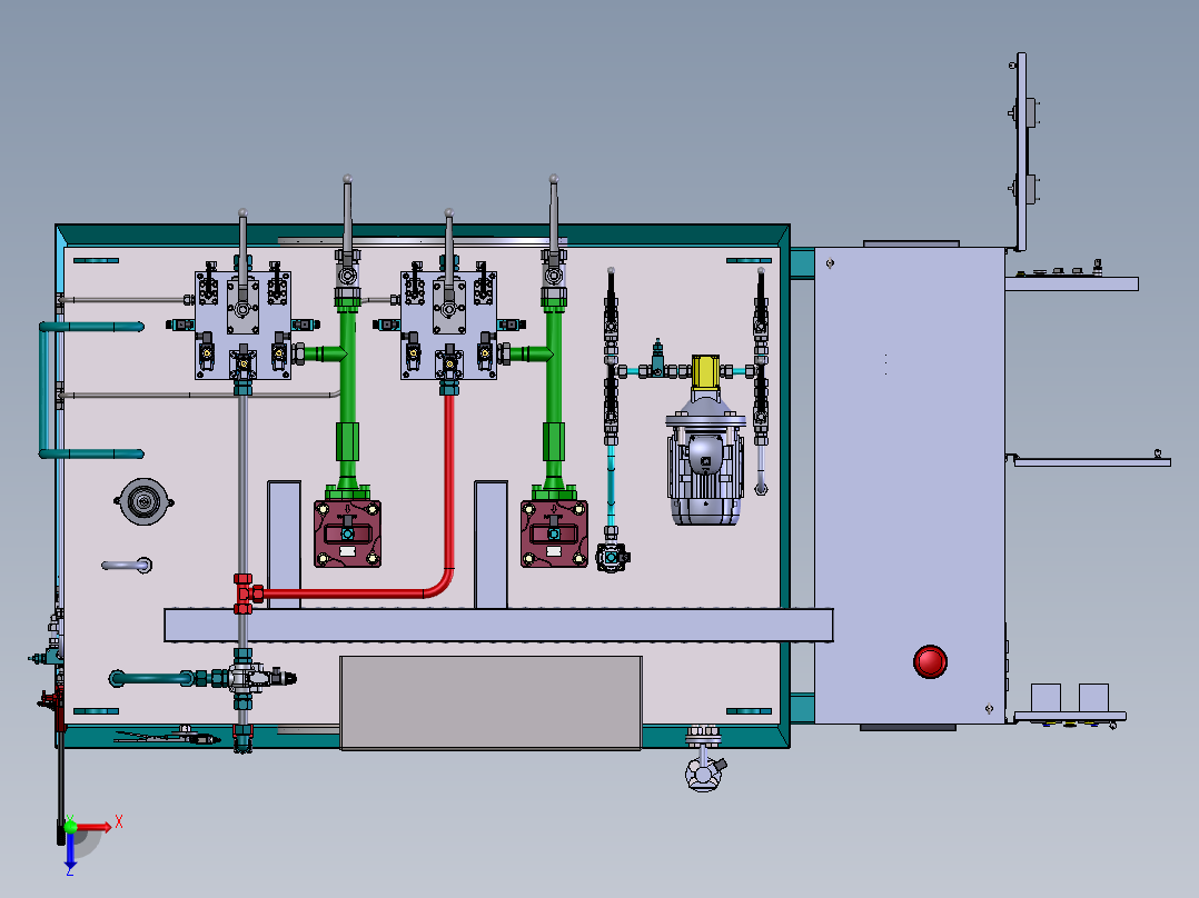 液压泵站俯视图