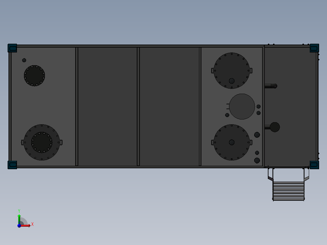自行捆绑存储罐前视图