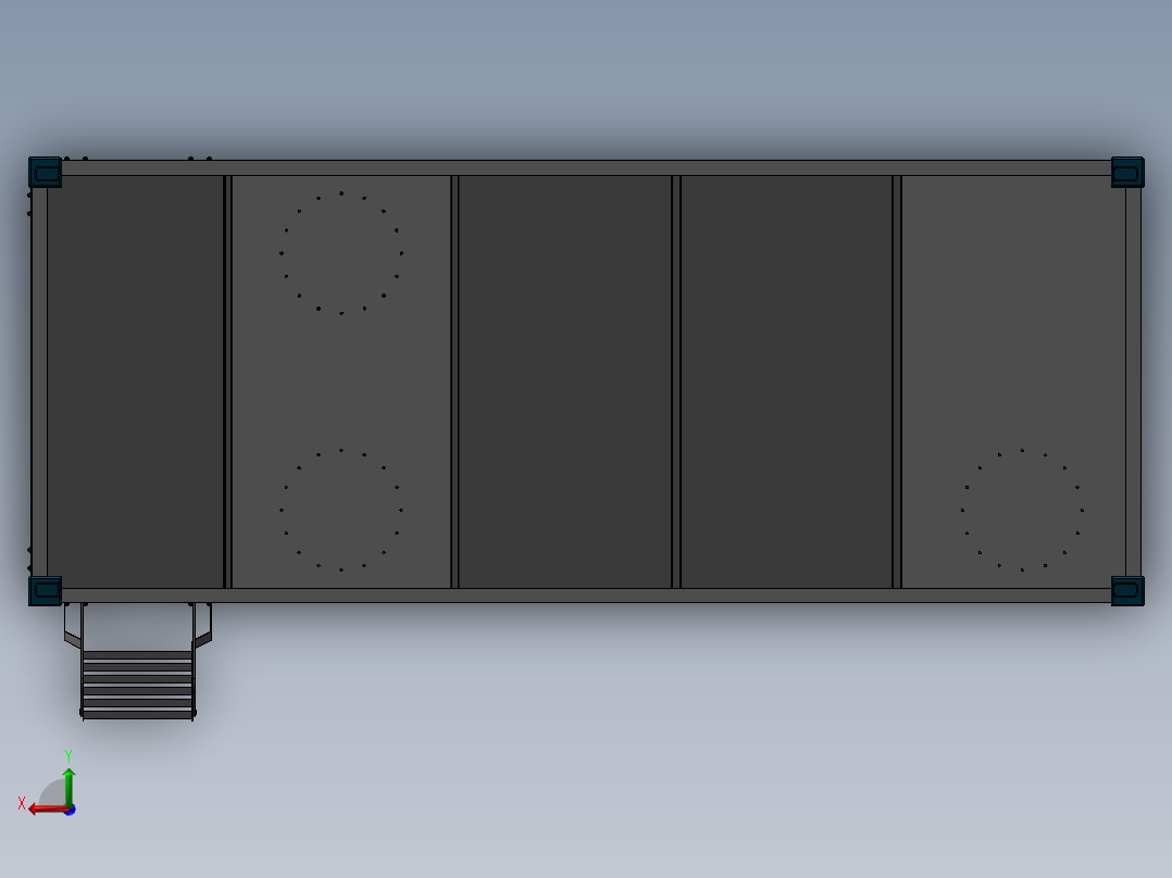 自行捆绑存储罐后视图
