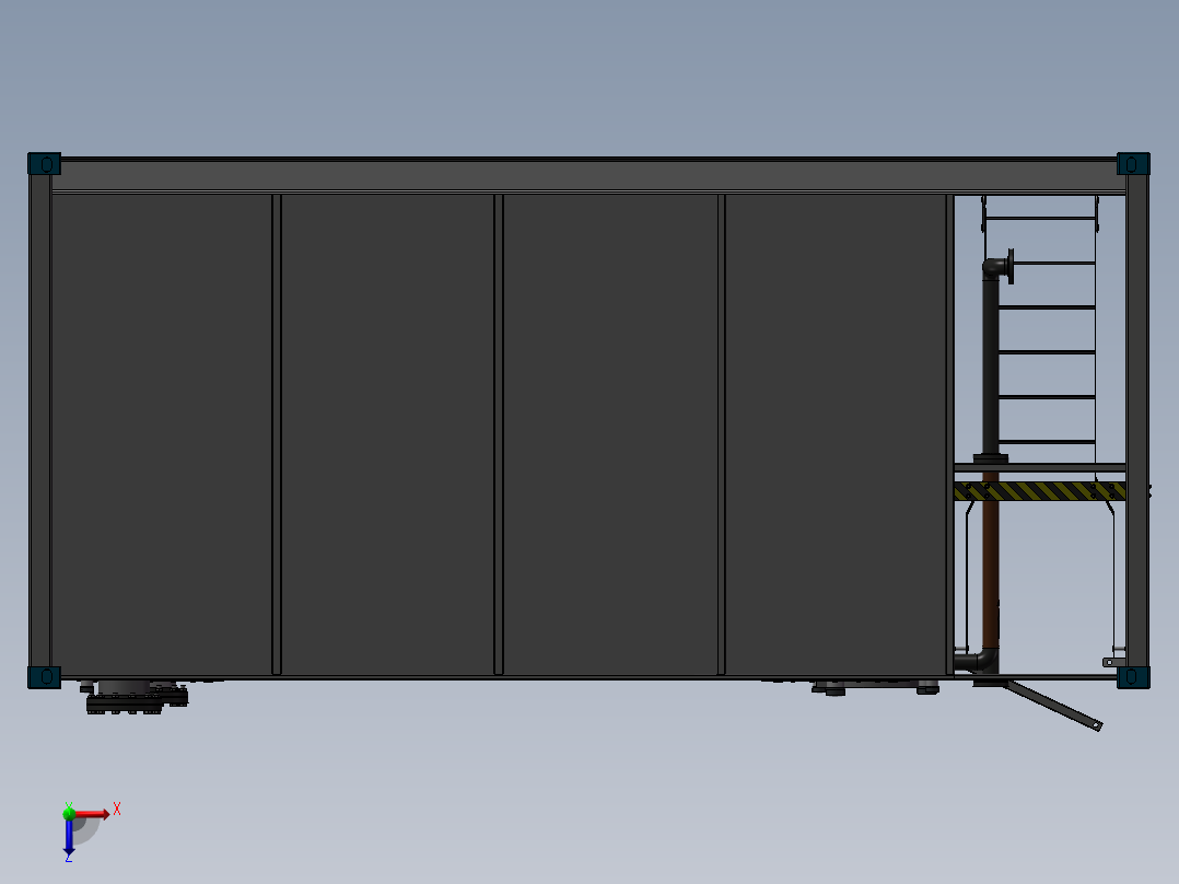 自行捆绑存储罐俯视图