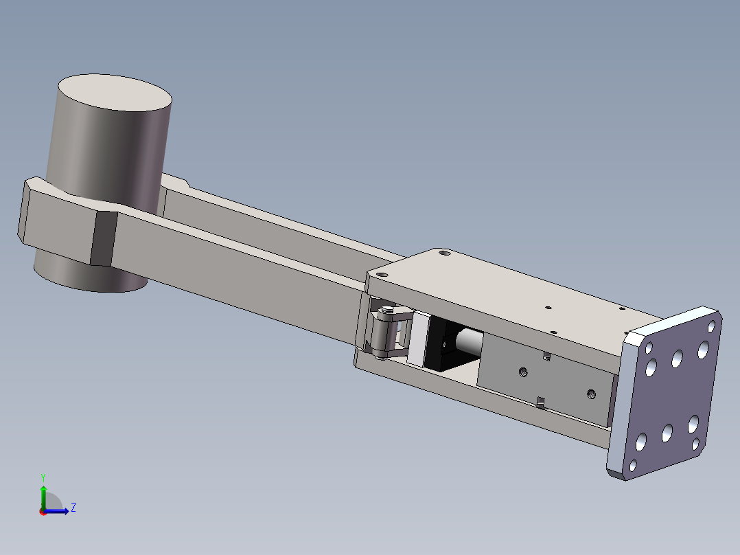 钉耙型气动夹爪气缸夹具两款气缸夹具图纸3d图纸左视图