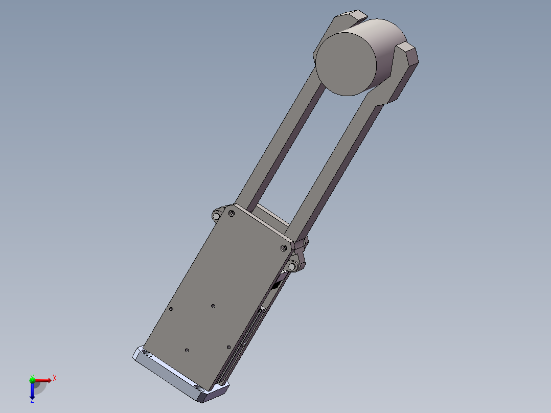 钉耙型气动夹爪气缸夹具两款气缸夹具图纸3d图纸俯视图