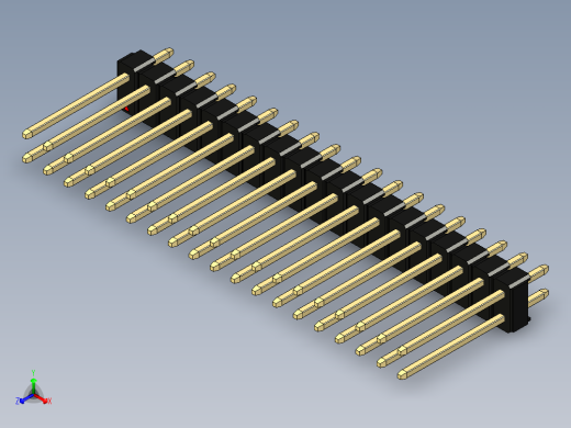 彩色公头100mil（2.54mm）系列-DS1021_black_2x19p_100mil_Type5_rev1.0