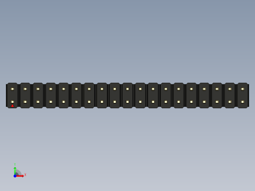 彩色公头100mil（2.54mm）系列-DS1021_black_2x19p_100mil_Type5_rev1.0前视缩略图