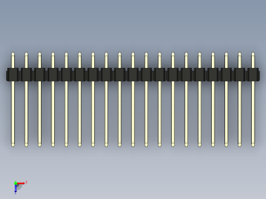 彩色公头100mil（2.54mm）系列-DS1021_black_2x19p_100mil_Type5_rev1.0俯视缩略图