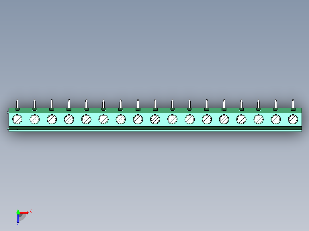 DEGSON DG128 系列 5.07.5mm 接线端子-DG128R-7.5-17P-14-00AH俯视图