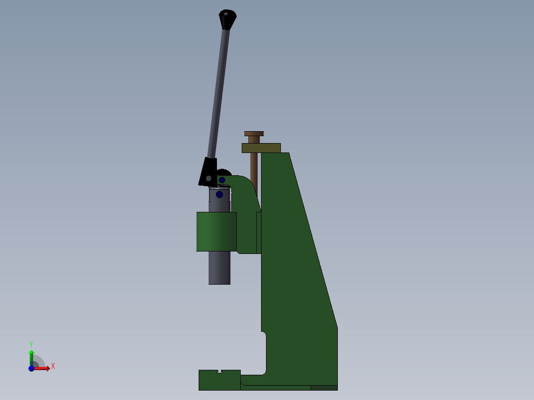 手动压力机前视图