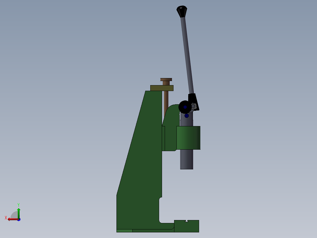 手动压力机后视图