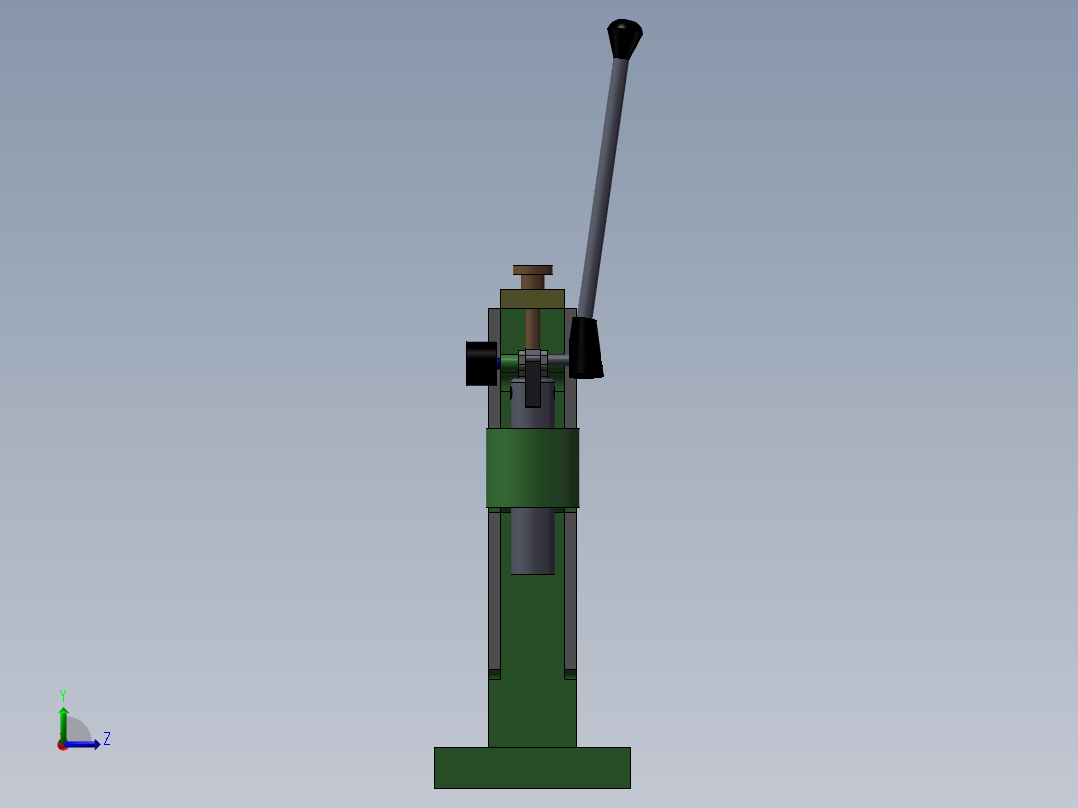 手动压力机左视图