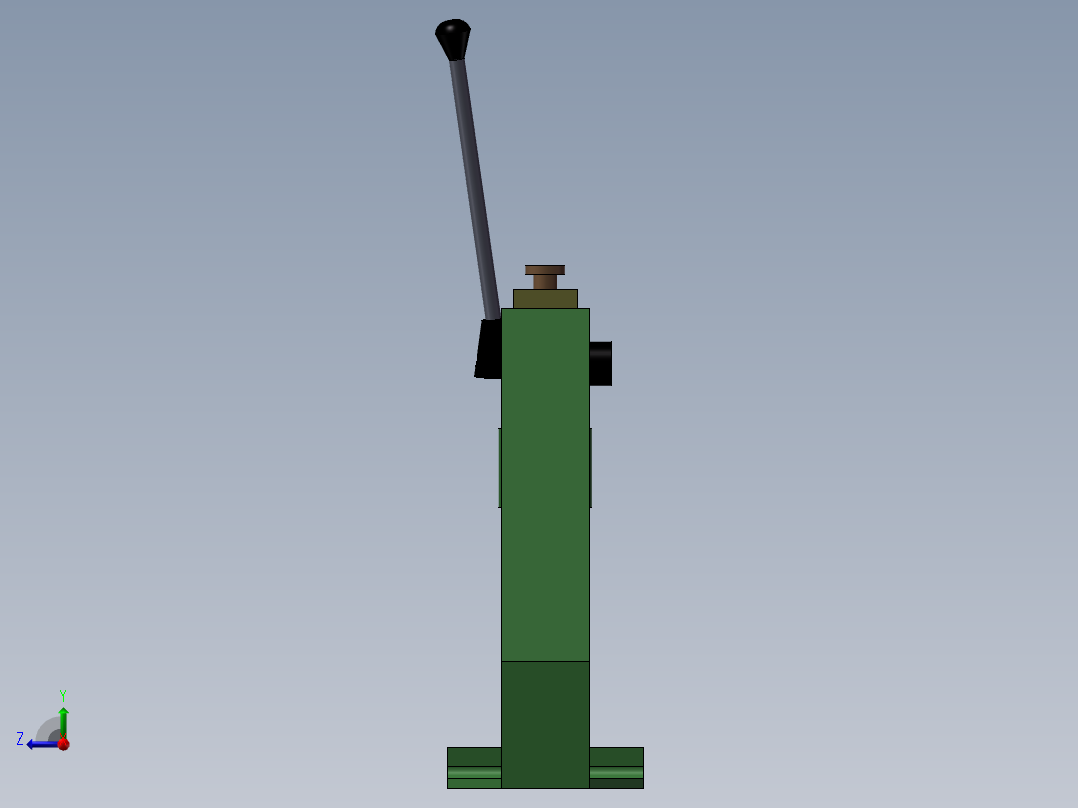 手动压力机右视图