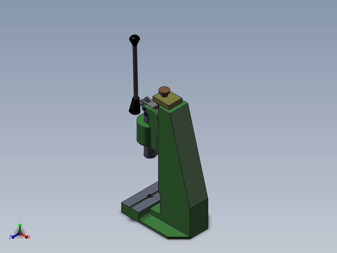 手动压力机正等轴测图