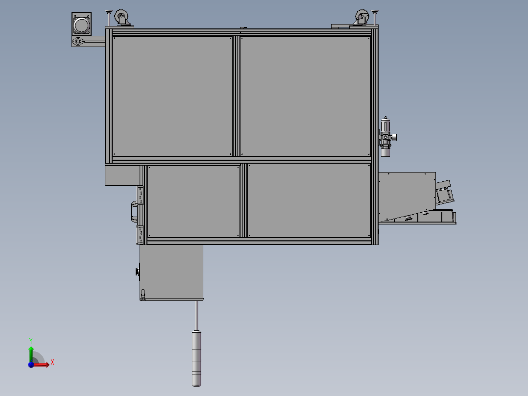 自动送料盒机 物料盒摆放设备前视图