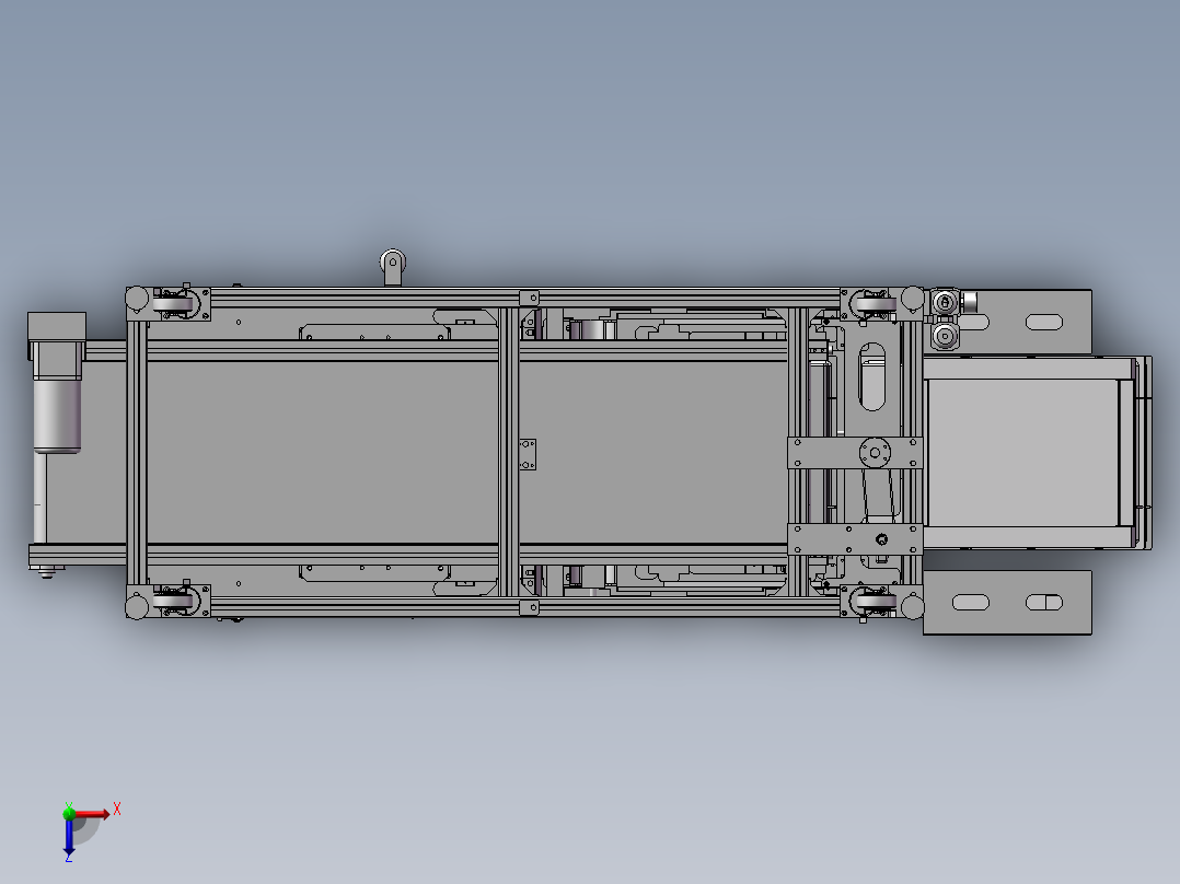 自动送料盒机 物料盒摆放设备俯视图