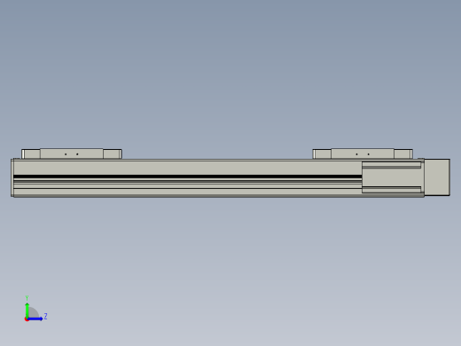 直线模组LHC14-S500-R设计图纸左视缩略图