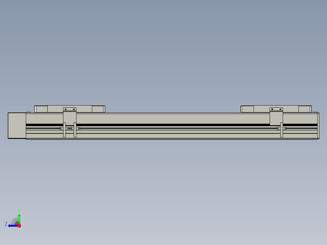 直线模组LHC14-S500-R设计图纸右视图