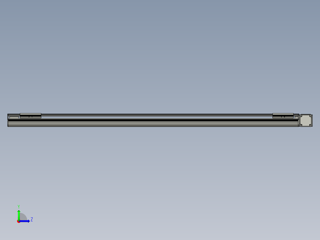 直线模组LHB17-L40-S1800-R(B)设计图纸左视图