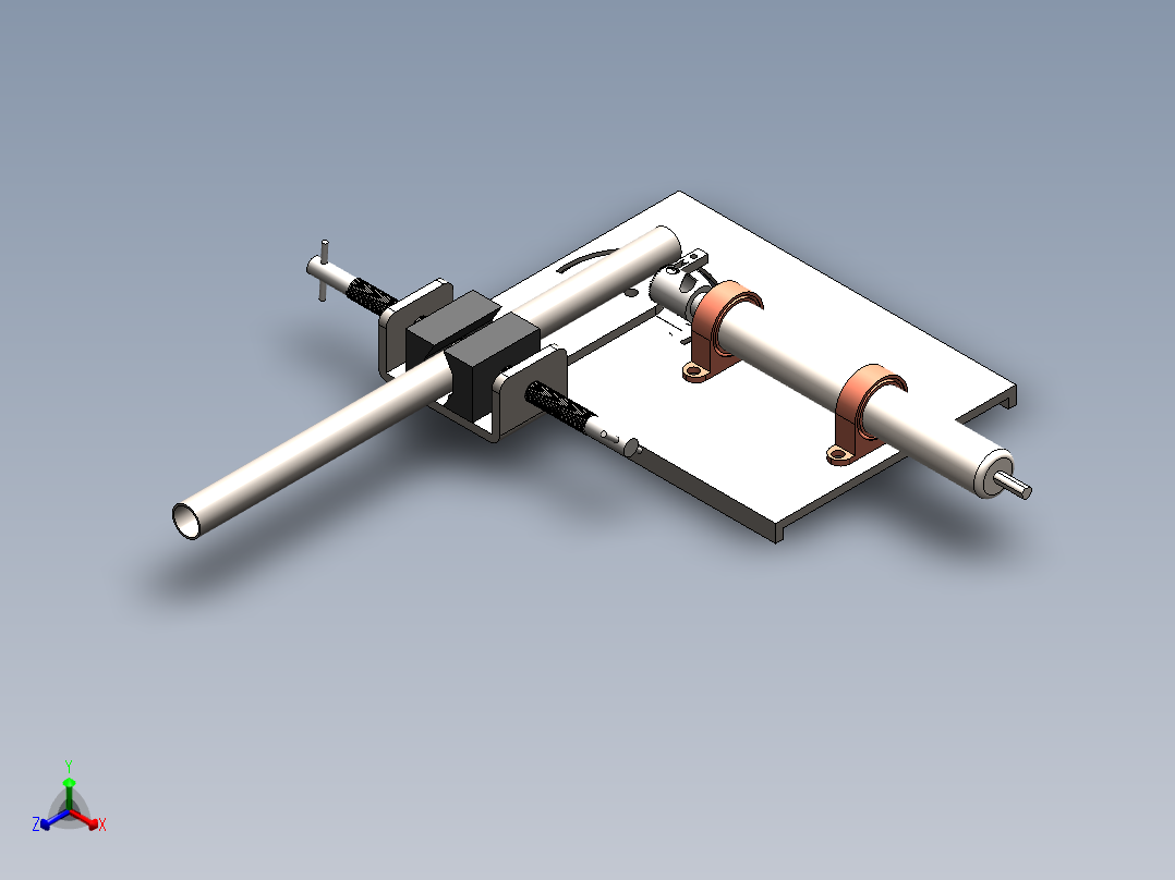 管式切口机正等轴测图
