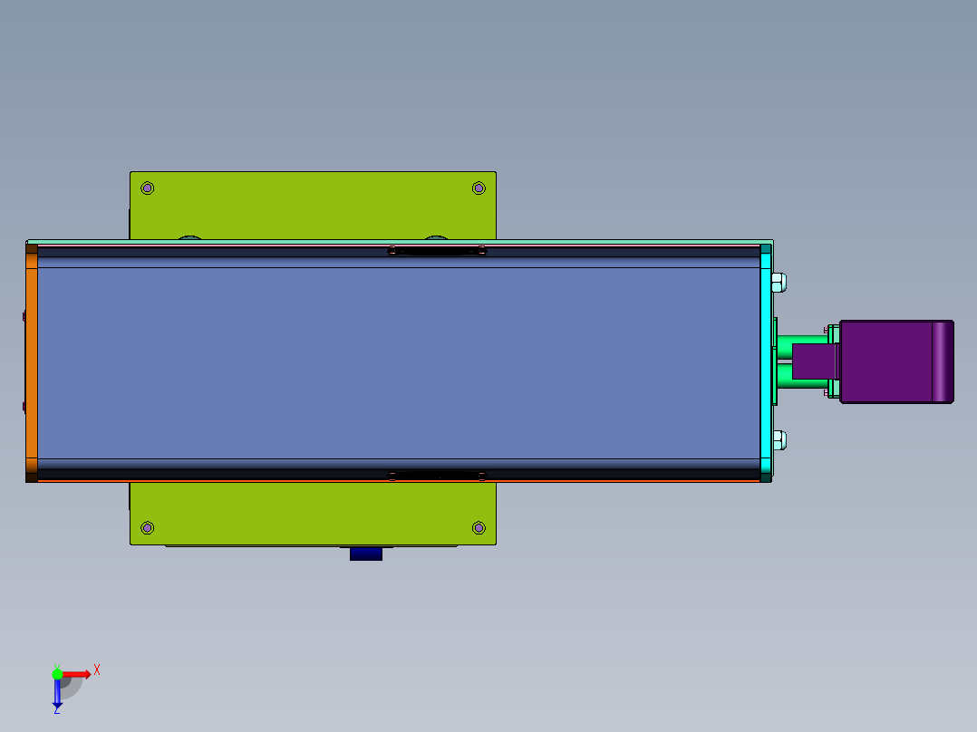 上下激光刀头同轴升降调整装置俯视图