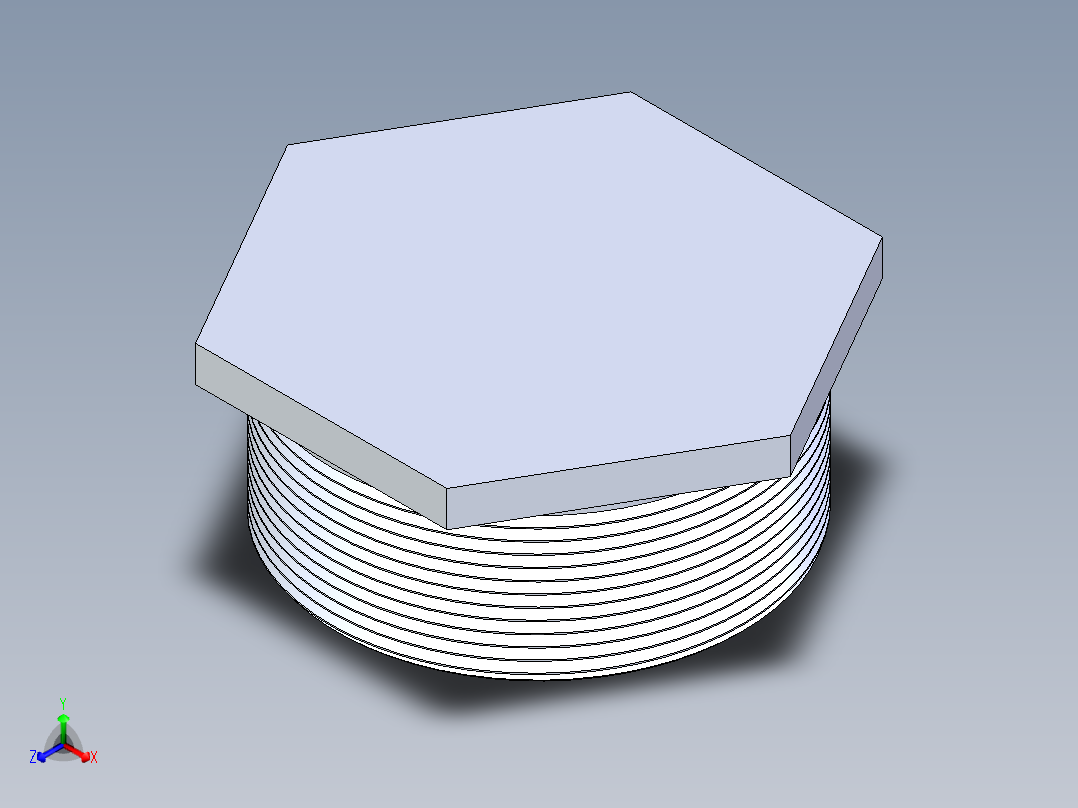 CPVC管件22-Sch80_Plug_MPT_9850-040_4in主视图