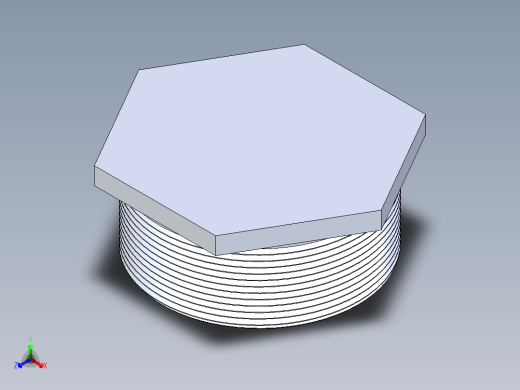 CPVC管件22-Sch80_Plug_MPT_9850-040_4in正等轴测缩略图