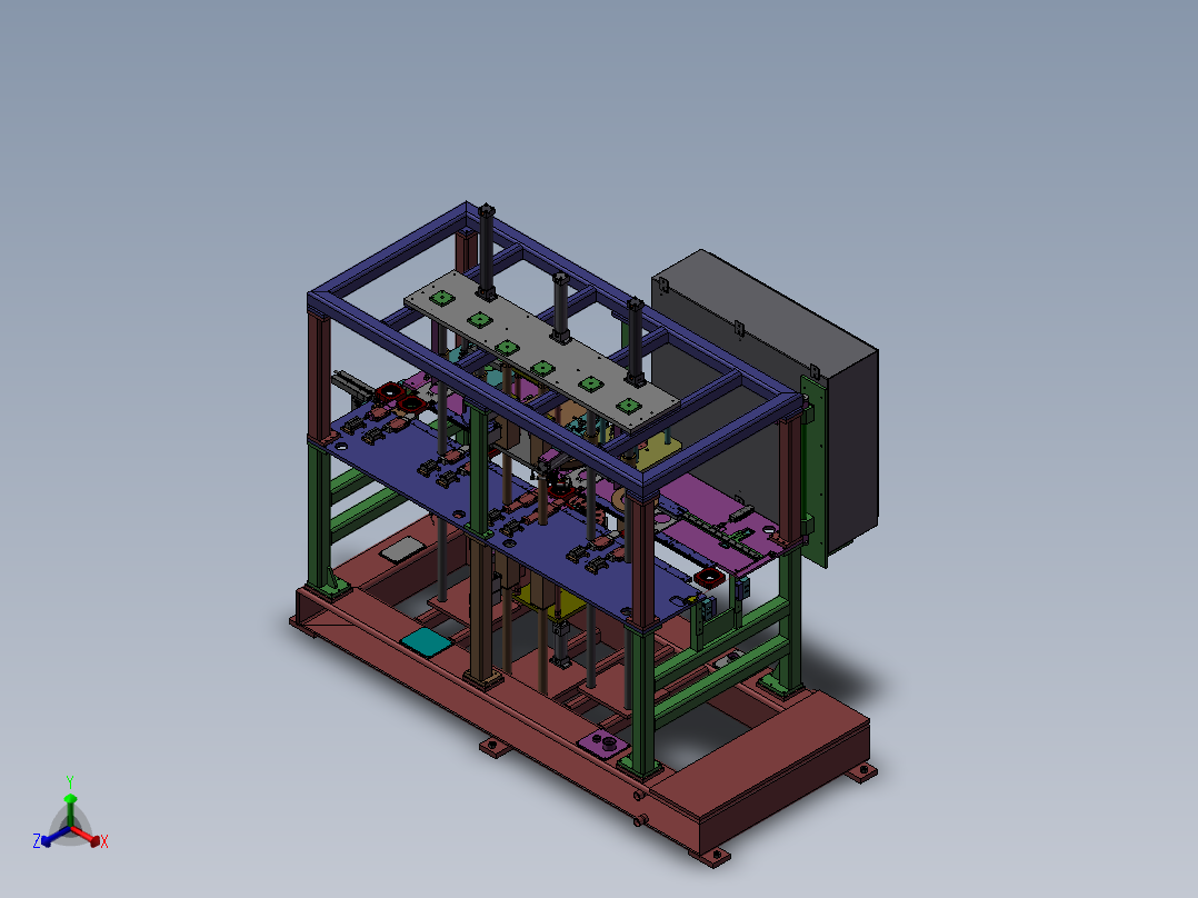 自动化轴套组装机正等轴测图