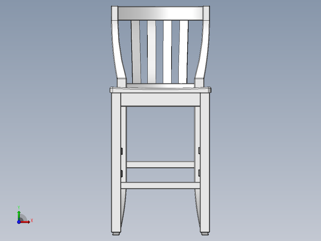 木质椅子前视图