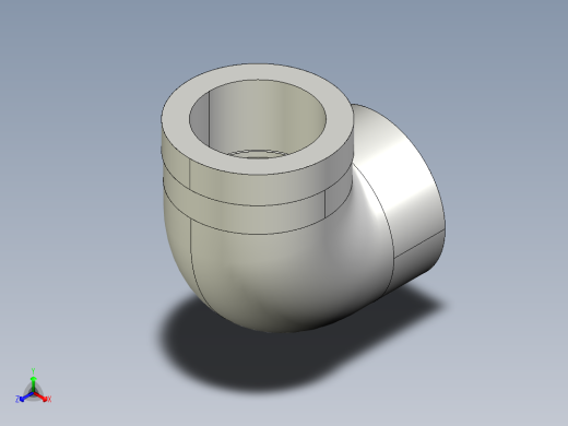 1GIMC 90°肘增强溶剂焊接插座D和BSP螺纹不锈钢加强环母端R正等轴测缩略图