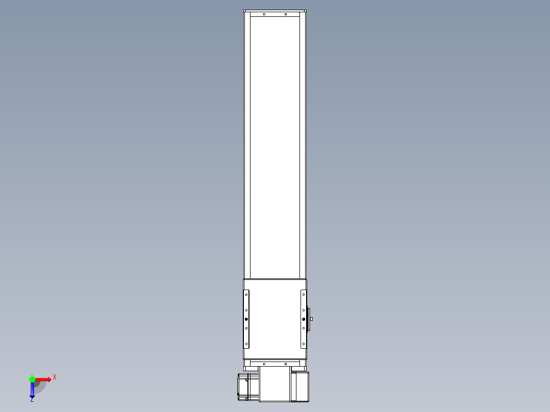 同步带全封闭直线模组TPA-HCB-14D-120-L550-RP-C-P40-N3俯视图