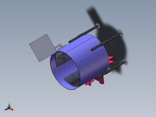 核桃剥皮机sw18正等轴测缩略图