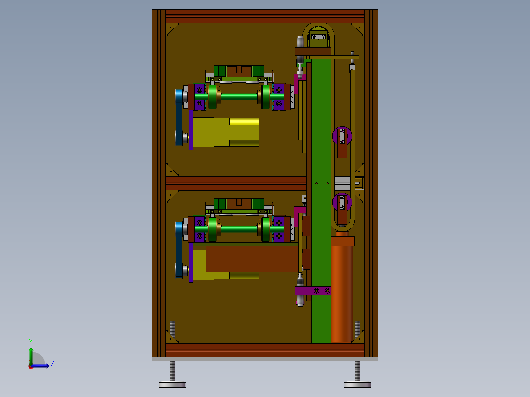 气动举升输送机sw18可编辑左视图