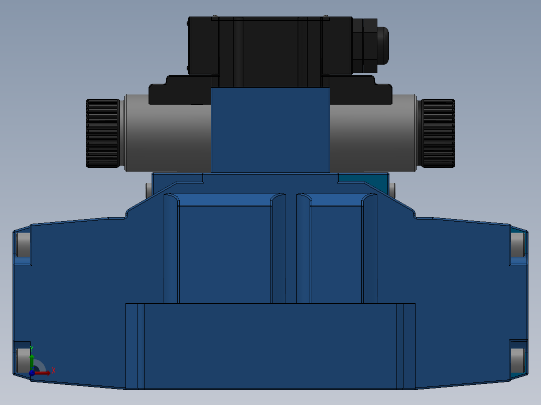FWH-06直流线盒式电液换向阀右视图