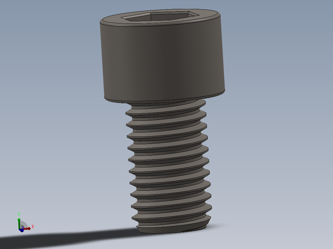 Screw_DIN_912_M12x20F_A2.SLDPRT公制内六角螺钉主视图