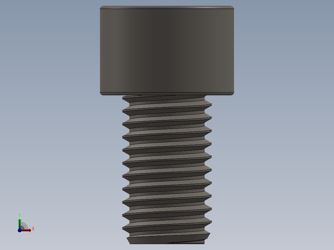 Screw_DIN_912_M12x20F_A2.SLDPRT公制内六角螺钉前视图
