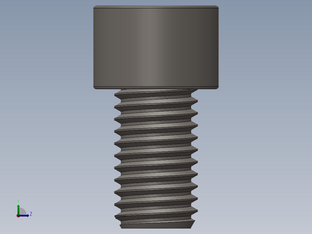 Screw_DIN_912_M12x20F_A2.SLDPRT公制内六角螺钉左视图